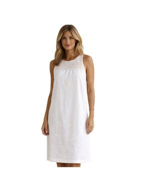 Ann Taylor LOFT White Sleeveless Sheath Dress Size 10